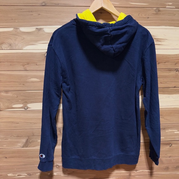 VTG Champion University Michigan Wolverines Stitched Hoodie Sweatshirt M Medium - Picture 2 of 7
